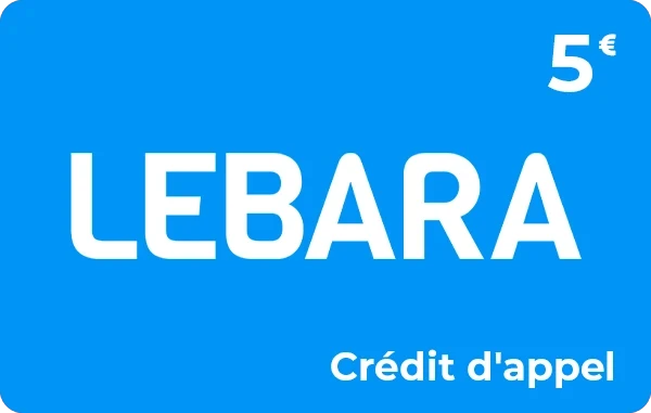 Lebara Mobile crédit d'appel 5 €