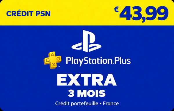 PlayStation Plus Extra - 3 mois (Crédit PSN)