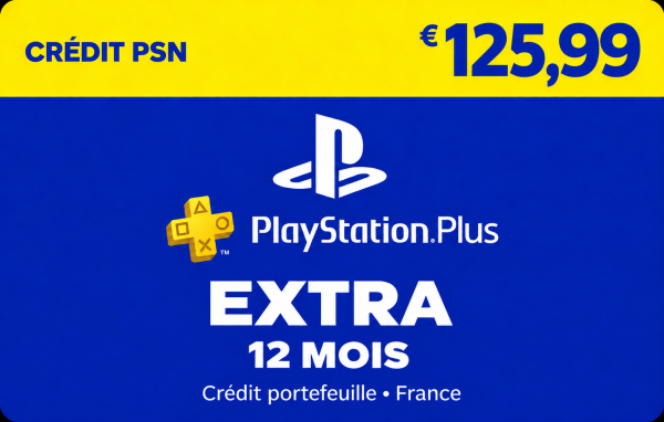 PlayStation Plus Extra - 12 mois (Crédit PSN)