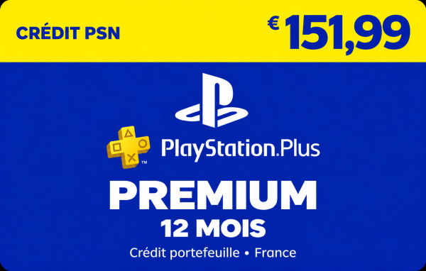 PlayStation Plus Premium - 12 mois (Crédit PSN)