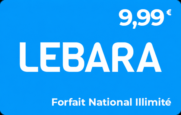 Lebara Mobile Forfait National 9,99 € illimité