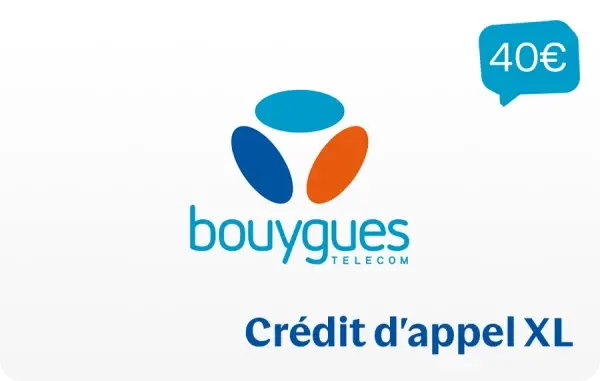Bouygues Telecom crédit d'appel 40 € XL