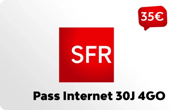SFR Pass Internet 30J 4GO 35 €