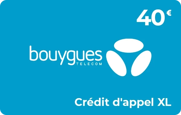 Bouygues Telecom crédit d'appel 40 € XL