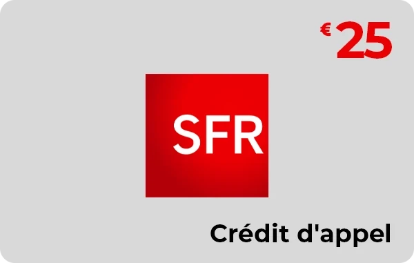 SFR La Carte crédit d'appel 25 € + 5 € offerts