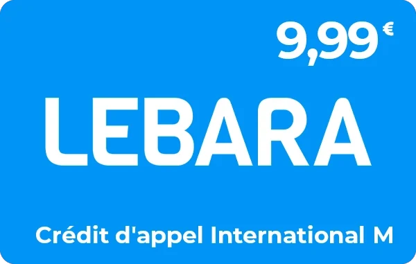 Lebara International crédit d'appel M 9,99 €