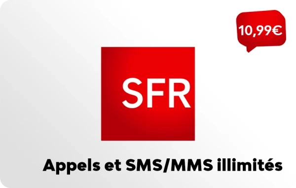 SFR La Carte Appels et SMS/MMS illimités 10,99 €