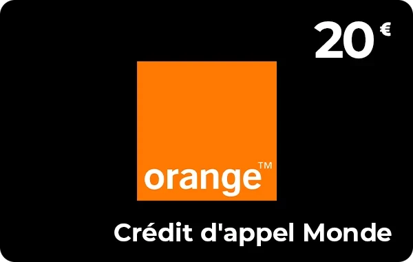 Orange crédit d'appel e-recharge 20 € Monde