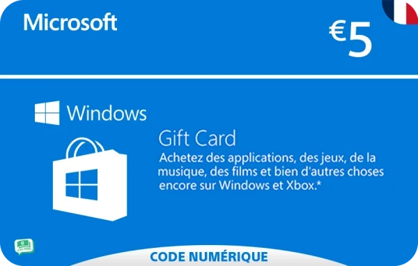 Microsoft Carte Cadeau 5 €