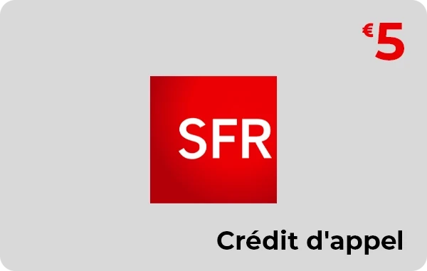 SFR La Carte crédit d'appel 5 €