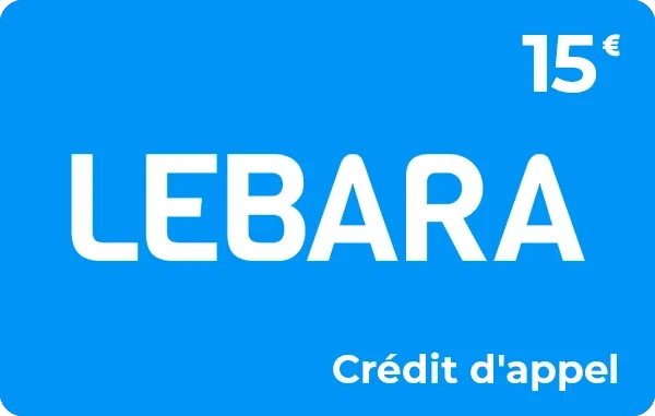 Lebara Mobile crédit d'appel 15 €