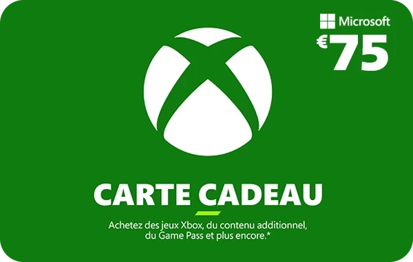 Xbox Carte Cadeau 75 €