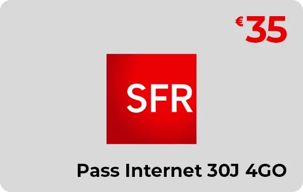 SFR Pass Internet 30J 4GO 35 €