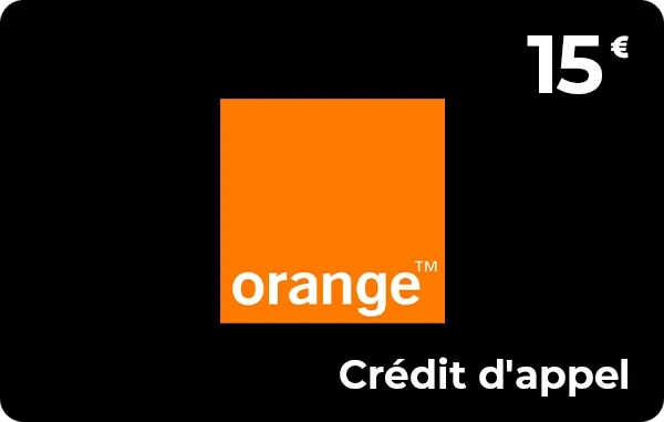 Orange crédit d'appel e-recharge 15 + 5 €