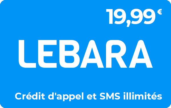 Lebara Mobile Forfait National 19,99 € illimité