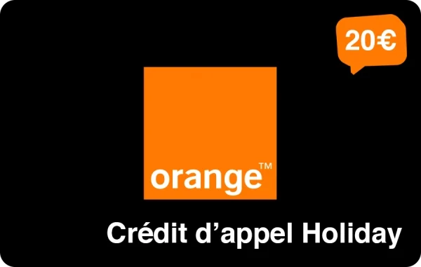 Orange crédit d'appel e-recharge Holiday 20 €