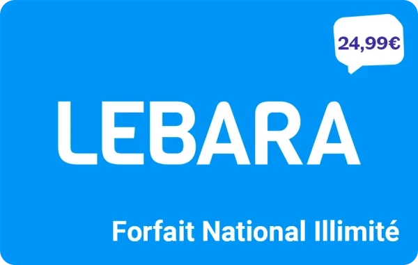 Lebara Mobile Forfait National 24,99 € illimité