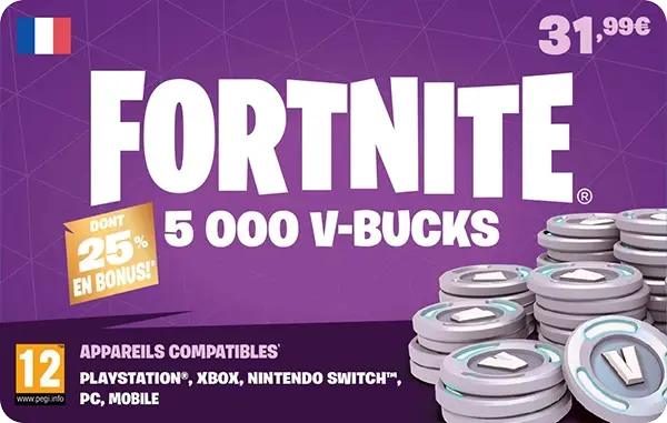 Code Fortnite 5000 V-Bucks