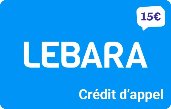 Lebara Mobile crédit d'appel 15 €