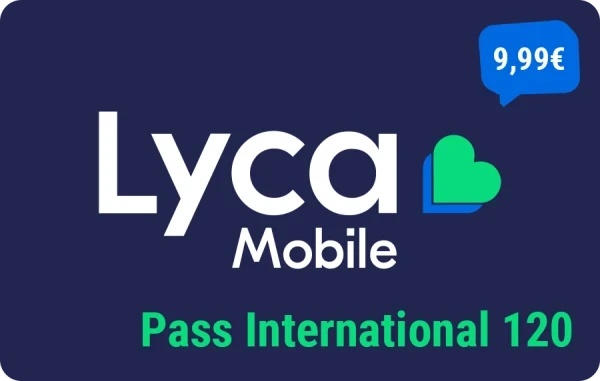 Lycamobile Pass International 120 - 9,99 €