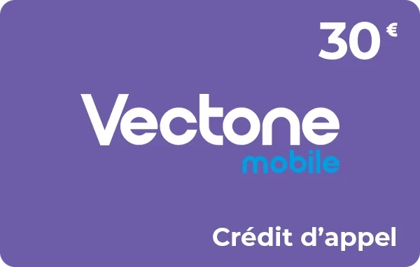 Vectone Mobile crédit d'appel 30 €