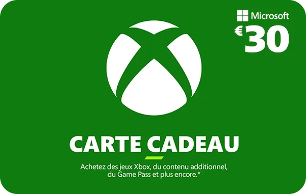 Xbox Carte Cadeau 30 €
