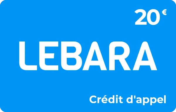 Lebara Mobile crédit d'appel 20 €