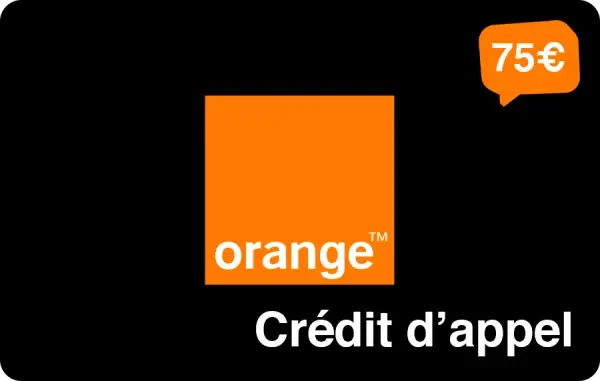 Orange crédit d'appel e-recharge 75 + 30 €