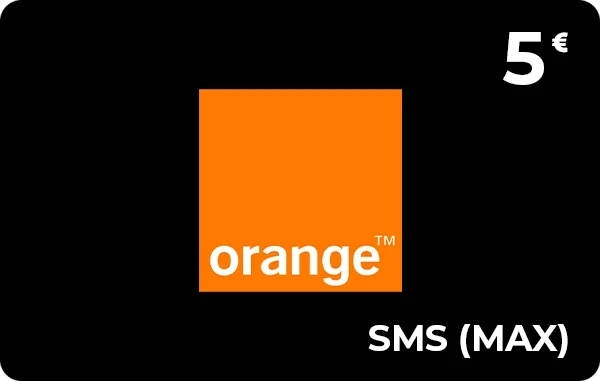 Orange crédit d'appel e-recharge 5 € SMS (Max)