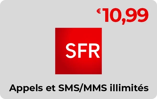 SFR La Carte Appels et SMS/MMS illimités 10,99 €