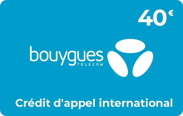 Bouygues Telecom crédit d'appel 40 € international