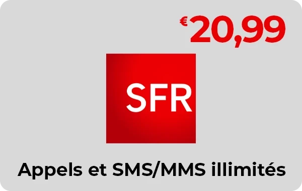 SFR La Carte Appels et SMS/MMS illimités 20,99 €