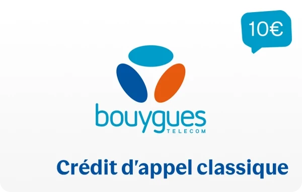 Bouygues Telecom crédit d'appel 10 € classique