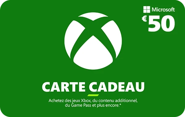 Xbox Carte Cadeau 50 €