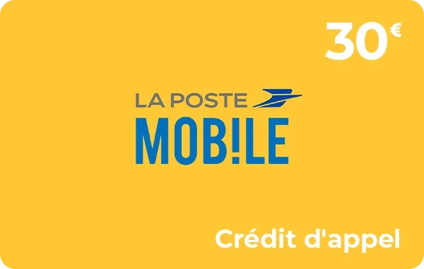 La Poste Mobile crédit d'appel 30 €