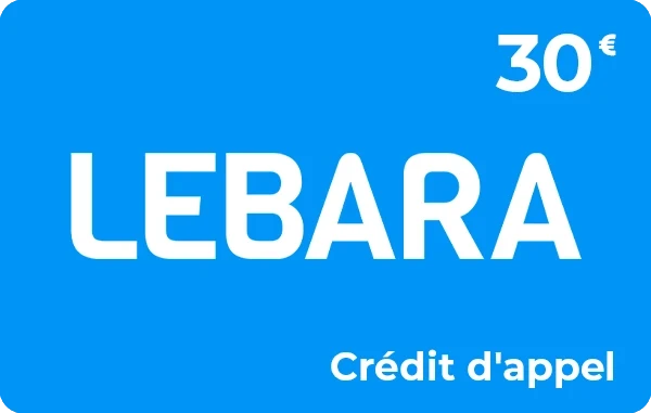 Lebara Mobile crédit d'appel 30 €