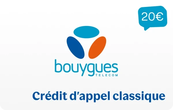 Bouygues Telecom crédit d'appel 20 € classique