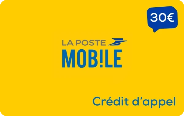 La Poste Mobile crédit d'appel 30 €