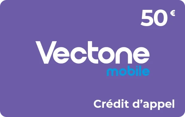 Vectone Mobile crédit d'appel 50 €