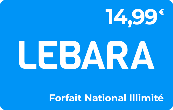 Lebara Mobile Forfait National 14,99 € illimité