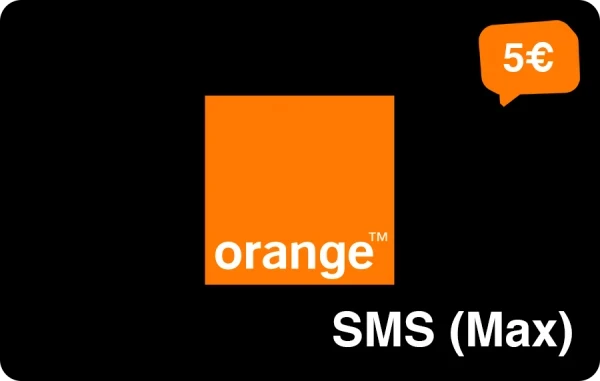 Orange crédit d'appel e-recharge 5 € SMS (Max)