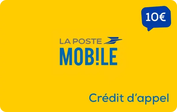 La Poste Mobile crédit d'appel 10 €