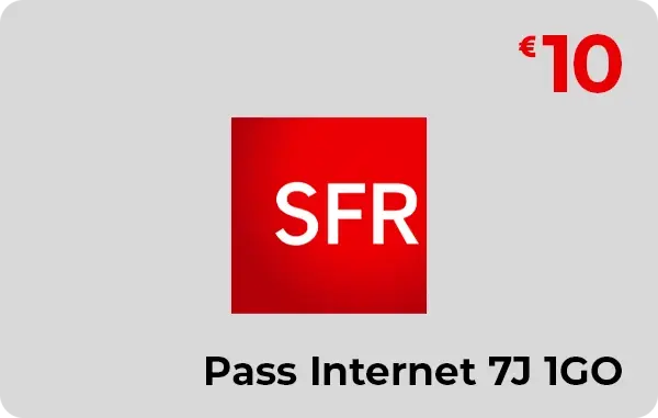 SFR Pass Internet 7J 1GO 10 €