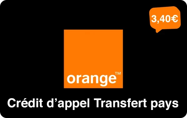 Orange Recharge Transfert pays 3,40 €