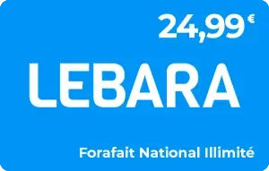 Lebara Mobile Forfait National 24,99 € illimité