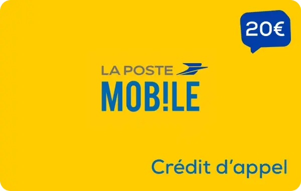 La Poste Mobile crédit d'appel 20 €