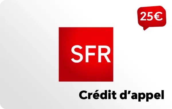 SFR La Carte crédit d'appel 25 € + 5 € offerts